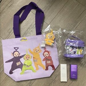 MISSHA Skincare Makeup Set With Teletubbies Makeup Bag Bag Charm Korean Beauty